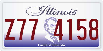 IL license plate Z774158