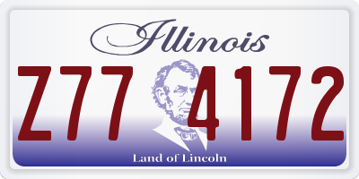 IL license plate Z774172