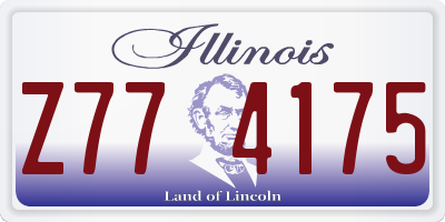 IL license plate Z774175