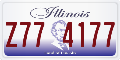 IL license plate Z774177