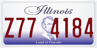 IL license plate Z774184