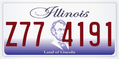 IL license plate Z774191