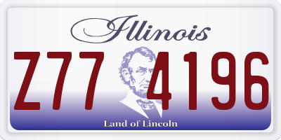 IL license plate Z774196