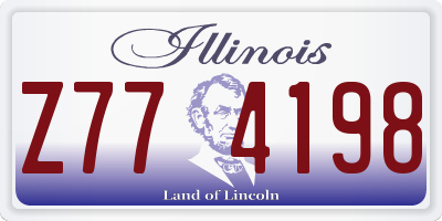 IL license plate Z774198