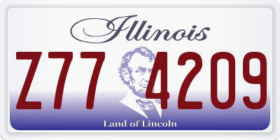 IL license plate Z774209