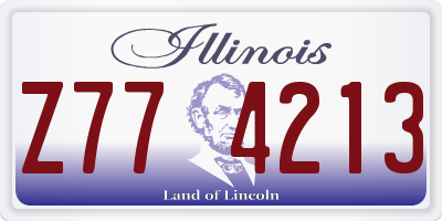 IL license plate Z774213
