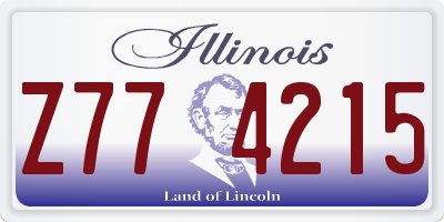 IL license plate Z774215