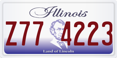 IL license plate Z774223