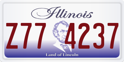 IL license plate Z774237