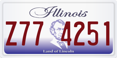 IL license plate Z774251