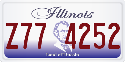 IL license plate Z774252