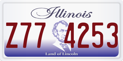 IL license plate Z774253