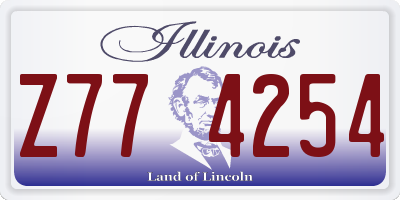IL license plate Z774254