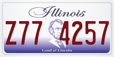 IL license plate Z774257
