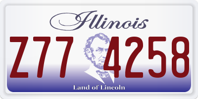IL license plate Z774258