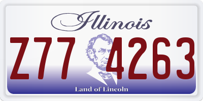 IL license plate Z774263