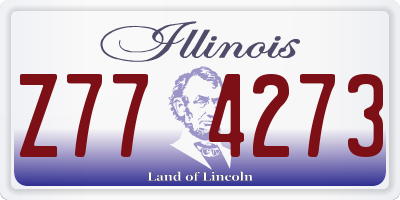 IL license plate Z774273