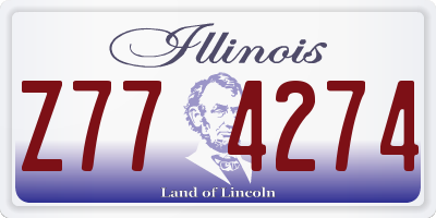 IL license plate Z774274