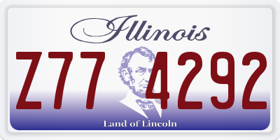 IL license plate Z774292