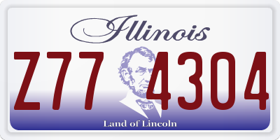 IL license plate Z774304