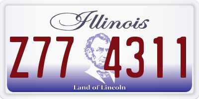 IL license plate Z774311