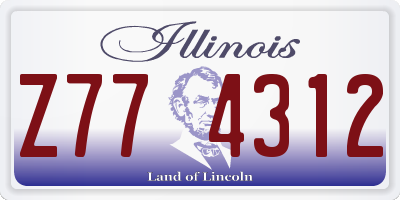 IL license plate Z774312