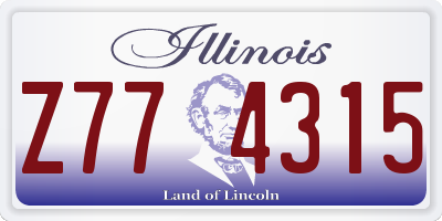 IL license plate Z774315