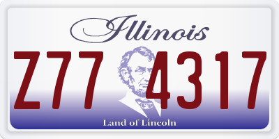 IL license plate Z774317