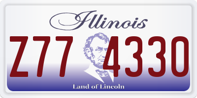IL license plate Z774330