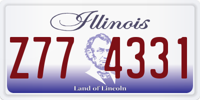 IL license plate Z774331