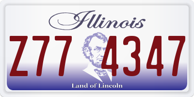 IL license plate Z774347