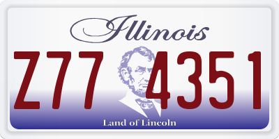 IL license plate Z774351