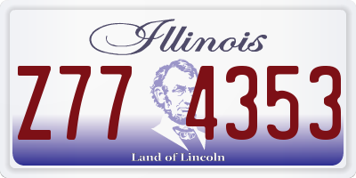 IL license plate Z774353