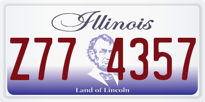 IL license plate Z774357