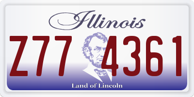 IL license plate Z774361