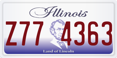 IL license plate Z774363