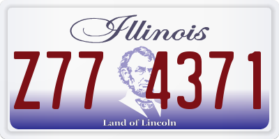 IL license plate Z774371