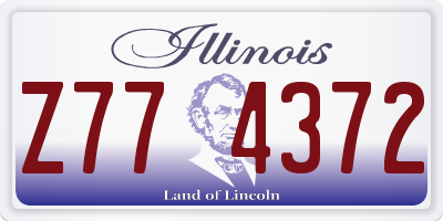 IL license plate Z774372