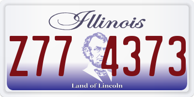 IL license plate Z774373