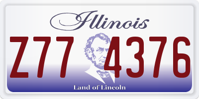 IL license plate Z774376