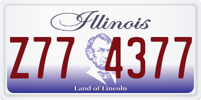 IL license plate Z774377