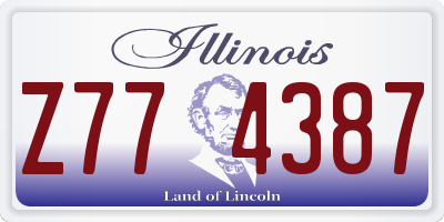 IL license plate Z774387