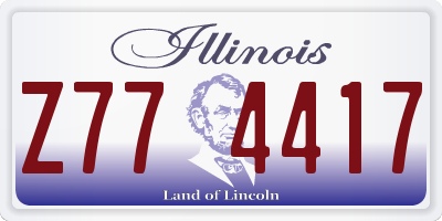 IL license plate Z774417
