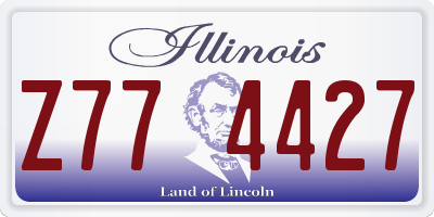 IL license plate Z774427