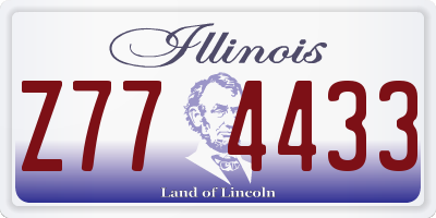 IL license plate Z774433