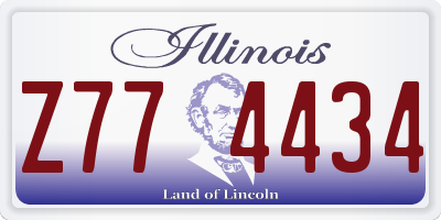 IL license plate Z774434