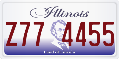 IL license plate Z774455