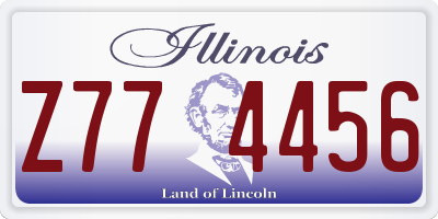 IL license plate Z774456