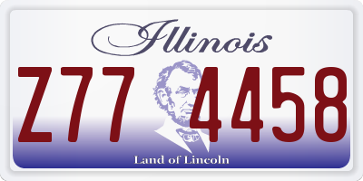 IL license plate Z774458