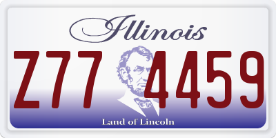IL license plate Z774459